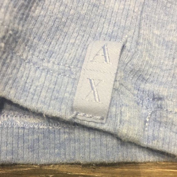 Beautiful heathered/light blue ribbed Armani Exchange racer back tank - Picture 3 of 5
